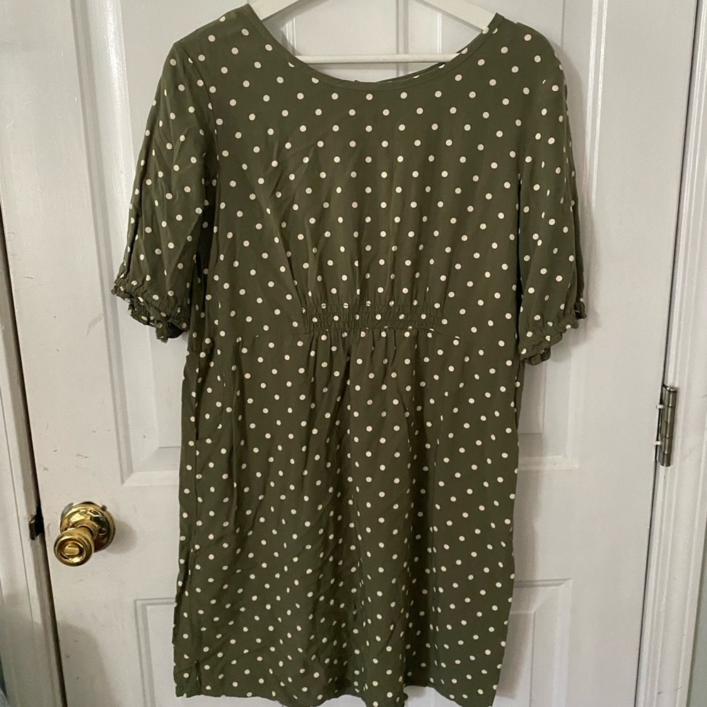 Old Navy Polka Dot Kids Dress in olive Green